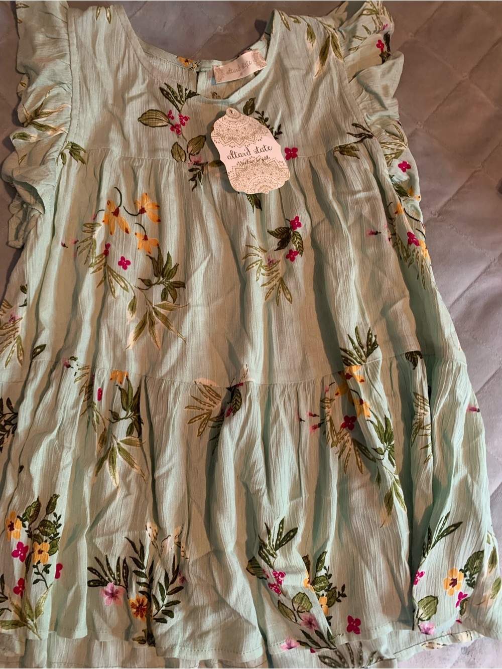 Altard state Mint Floral flowy top